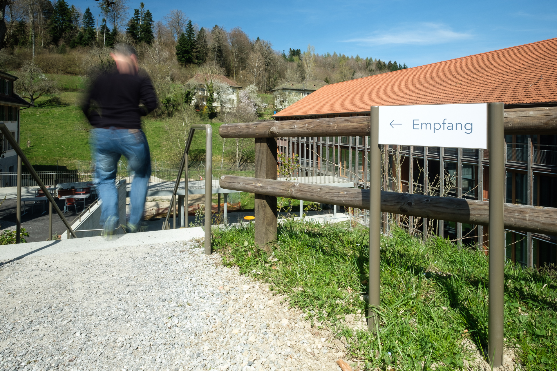 Wegweiser Empfang